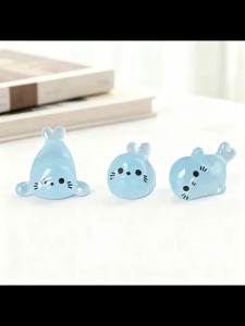10-50pcs Glow in The Dark Mini Seal FigurinesResin Luminous Sea Animals Miniaturesfor DIY Craft Home Decoration Supplies