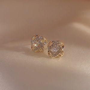 [Totoong Gold] COD Saudi gold 24k nasasangla pawnable Women Hoop Earrings geometric circle opal zircon jewelry girlfriend gift Free pearl earrings saudi tunay ginto Hypoallergenic Fashion Not Fade