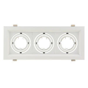 JOYINLED Square Double Ring Led Ceiling Downlights Recessed Adjustable GU10 MR16 Socket Spot Lamps Holder Frame Bracket Fitting