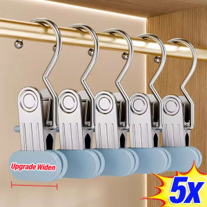 1/5ชิ้นตะขอตัวหนีบเสื้อผ้าที่หนีบผ้าซักรีดสแตนเลสแบบพกพาแขวนไม้หนีบสแตนเลสตู้เสื้อผ้าที่แขวนเสื้อผ้า