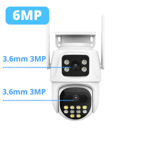 Camera IP PTZ Ba Ống Kính 9MP Giám Sát An Ninh Ngoài Trời WiFi Với Tính Năng Phát Hiện Hình Người Bằng AI Và Theo Dõi Tự Động iCsee CCTV