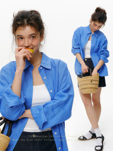 SHEITAOZI | Lightweight Breathable Linen French Shirt For Women UV Protection