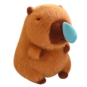 Fluffy Capybara Plush Doll Kawaii Capybara With Tortoise Stuffed Toy Stuffed Animals Kids Juguetes Birthday Gift Home Decor