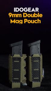 IDOGEAR Mag กระเป๋าใส่หลายช่อง Baju Atasan Terbuka 9มม กระเป๋าลูกปืน 9มม Mag คอลสอง สำหรับการกระเป๋าเสื้อผ้า รวดเร็ว น้ำหนัก ผู้ชาย หุ้น