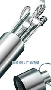 6/7/8Pcs Set Ear Wax Pickers Cleaning Stainless Steel Earpick Wax Remover Curette Ear Pick Cleaner Ear Cleaner Spoon Care Ear