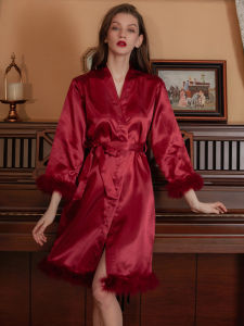 JIFANPAUL | Red Summer Lightweight Bridal Morning Robe