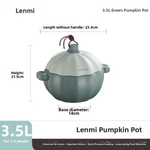 Lanmi | Pumpkin-Shaped Stew Pot Heat Resistant Non-Cracking