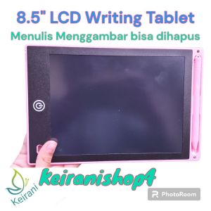 LCD Writing Tablet 85 Inchi. Menulis Dan Menggambar Bisa Dihapus. Ada Pena Untuk Menulis dan Tombol On Untuk Menghapus