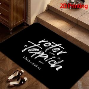 VIKAMA Peeking Black Cat Funny Cartoon Doormat Non Slip Floor Rug Cute Animal Mat Home Decor Bedroom Accent Gift Soft Durable