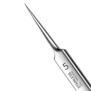 German Ultra-Fine No. 5 Cell Pimple Blackhead Tweezers Beauty Salon Scraping Closing Tool Acne Needle Artifact