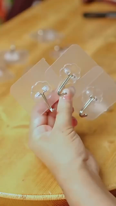 Hook Transparent Strong Self Adhesive Door Wall Hangers Hooks (1 Pcs)