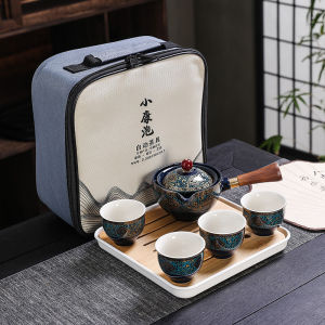 ดอกไม้ประณีตรูปร่าง 360 หมุนชา Maker และ Infuser Porcelain จีน Gongfu ชุดชาเซรามิคถ้วยชาสําหรับ Puer