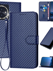 Carbon Fiber Flip Cover Phone Case Full Protection for Honor X50i+ X40 Play6Tpro X9a X8B X7 Business Style Womens Model Available