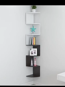 IMUTO Wall Shelf Minimalist Floating Wall Mount Corner Shelves Storage Rack Solid Wood Book shelf Decorate