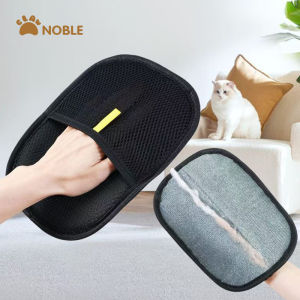 Dual-Sided Static Pet Hair Remover Gloves Soft Nylon Bristles Comfortable Hand Fit for Washing Deshedding Cleaning Carpets Sofas