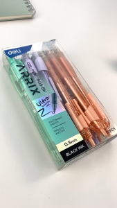 Deli Arrix Gel Pen Extra Smooth Writing 0.5mm 12pcs/box EG09