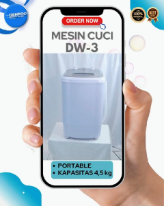 Denpoo Mesin Cuci Portable Mini DW 3 Kap 4.5 Kg