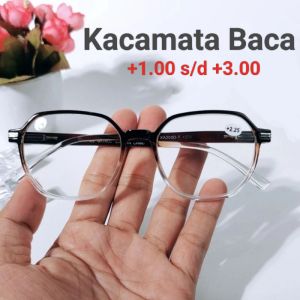 XA200 Kacamata Baca Plus Cewek Cowok Persegi Tangkai Per Pegas
