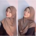 BERGO HAMIDAH ( WARNA ESPRESSO ) / BERGO JERSY  / KERUDUNG OLAH RAGA / HIJAB INSTAN JERSY / MENUTUP DADA/BERGO PET. 