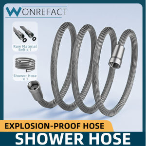 Bathroom Gray Shower Hose Large Flow And High Pressure 1.5m/2m Bathroom Handheld Durable Shower Head Accessories