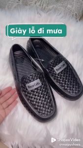 Giày Lười Cho Nam EVA Siêu Nhẹ Lỗ Tổ Ong Thoáng Khí Đi Mưa Đi Biển Siêu Bền Maipy G010 (Đen 40-44)