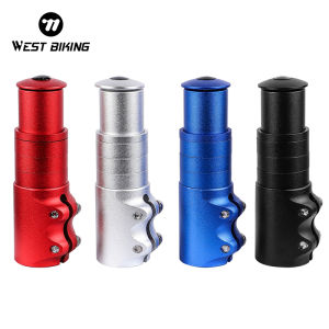 WEST BIKING Bike Stem Booster Aluminum Alloy Adjustable Bike Stem Extend Bike Handlebar Heighten Front Fork Bike Accessorie