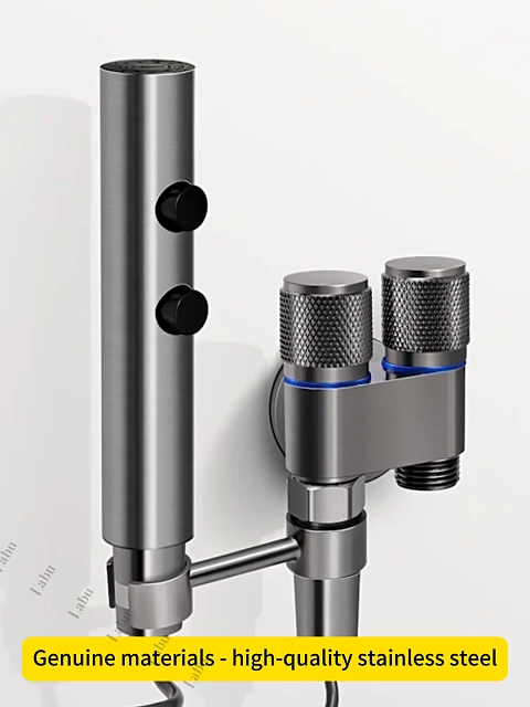 Handheld Bidet Spray Toilet Set High Pressure Adjustable 304 Spray With Multi-Function Faucet