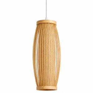 JOYINLED Japanese Style Bamboo Chandelier Rattan Woven Pendant Light E27 Hanging Ceiling Lamp for Cafe Restaurant Home Decor