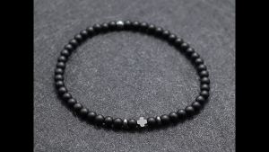 Noter Men Bracelet 6 Colors 4mm Beads Strand Braslet Natural Hematite Stone Healing Braclet Meditation Yoga Accessories Joias