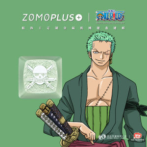 ZOMO Customized Roronoa Zoro Keycaps Anime Straw Hat Pirates Personalized Aluminum Alloy Mechanical Keyboard Keycap for Cherry/Razer etc Keyboard