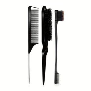 11 pcs High Quality Hair Brush Comb Setwith Hair Spray Bottle Scalp massager Wet Dry Curly Hair Detangling Wide Tooth Combs