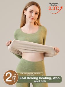 Seamless Warm Thick Insulated Underwear Set for Women in Winter