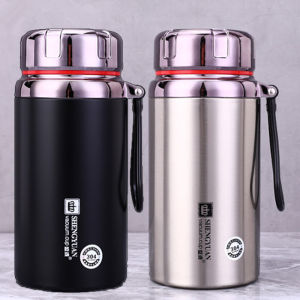 Large Capacity 304 Stainless Steel Insulated Mug 1500ml 800ml Tea Brewing Cup for Men And Women Sports Carrying Pure Color