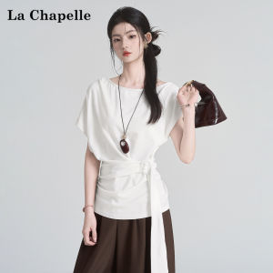 La Chapelle | Design Sense Slimming Off Shoulder Short Sleeve T-Shirt