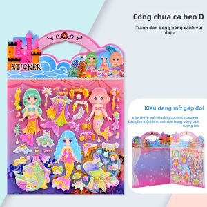Shanle | Sách Dán Nhãn 3D Lên Áo Công Chúa