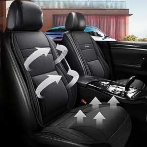 New car seat cushion with lumbar and leg support and perforated leather small waist single seat car seat cushion