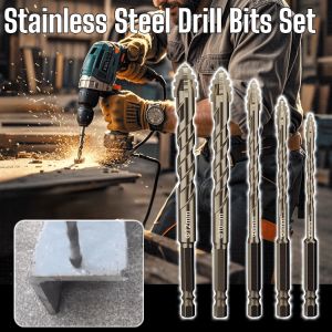 Drill Bit Set Stainless Steel Drill Bit Concrete Twist Drilling Bits Power Tool Accessories