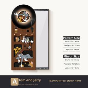 CTYLIGHTZ | Tom and Jerry Hidden Sliding Full-length Mirror Retro Style