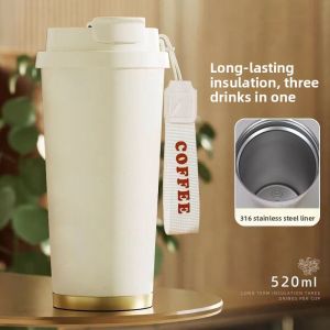 Portable Large Capacity Insulated Water Bottle for Women Elegant Coffee Cup Outdoors Drinking Water Cup New Model  Style
