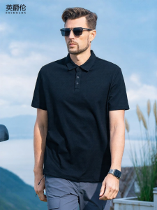 Enjeolon | Mens Casual Solid Color Polo Shirt