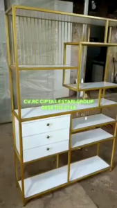 Rak Partisi Luxury Home Decor Room HouseITerima CustomeIRak Pajangan Industrial