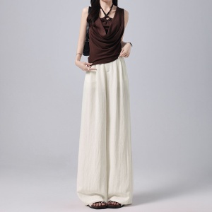 La Chapelle | High Waist Loose Fit Linen & Tencel Trousers