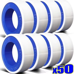 50/1 Roll PTFE Thread Sealing Tape Gas Plumbing Water Pipe Tape 10M Waterproof Industrial Duct Taps Shower Head Sealant Strips