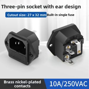 kuicc | Socket with Switch and Fuse 3-pin AC Power Charger Outlet Light