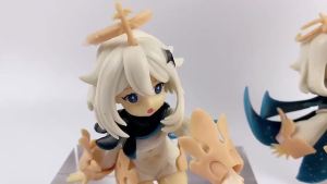 Bandai | Genshin Impact Paimon Genshin Impact Klee Anime Action Figure Instant Noodle Pressure PVC Toy Collector Model Gift