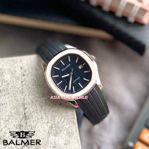 [Original] 8201G SS-5 Balmer Sapphire Mens Watch with Blue Dial and 50m Water Resistant Black Silicone Strap | Official Warranty