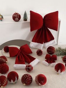 Nơ Nhung Đỏ. Nơ Vải Nhung Trang Trí Noel Giáng Sinh