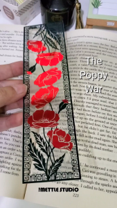 TMS | R.F. Kuang Bookmarks – The Poppy War The Dragon Republic The Burning God (flower dragon phoenix)