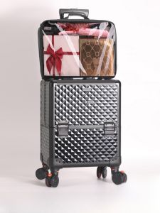 กระเป๋าเครื่องสำอางความจุขนาดใหญ่ กระเป๋าเครื่องประดับผมสำหรับเจ้าสาว กระเป๋าเครื่องมือแต่งหน้า กระเป๋าเดินทาง กระเป๋าเก็บของแบบพกพา Coolreal