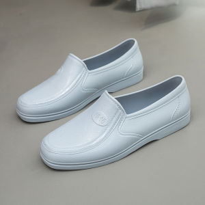 Low-Top Mens Rain Boots Soft Gel Shoes Anti-Slip Waterproof Construction Site Work Boots Yellow Labor Protection Building Gel Shoes